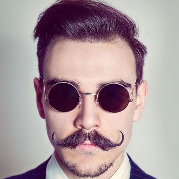 1. Brush-shaped hipster mustache