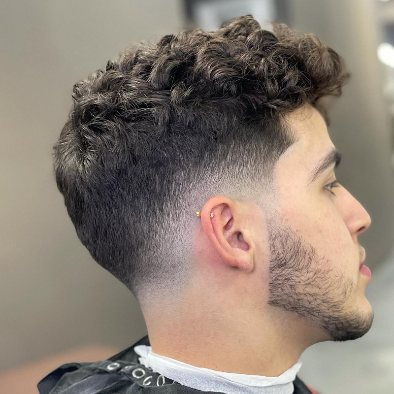 19 Fade Haircut with Curly Hair
