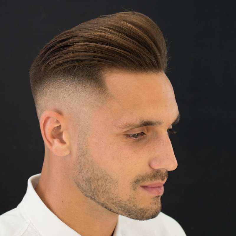 20 - Taper-Fade and Side Part Brush Up