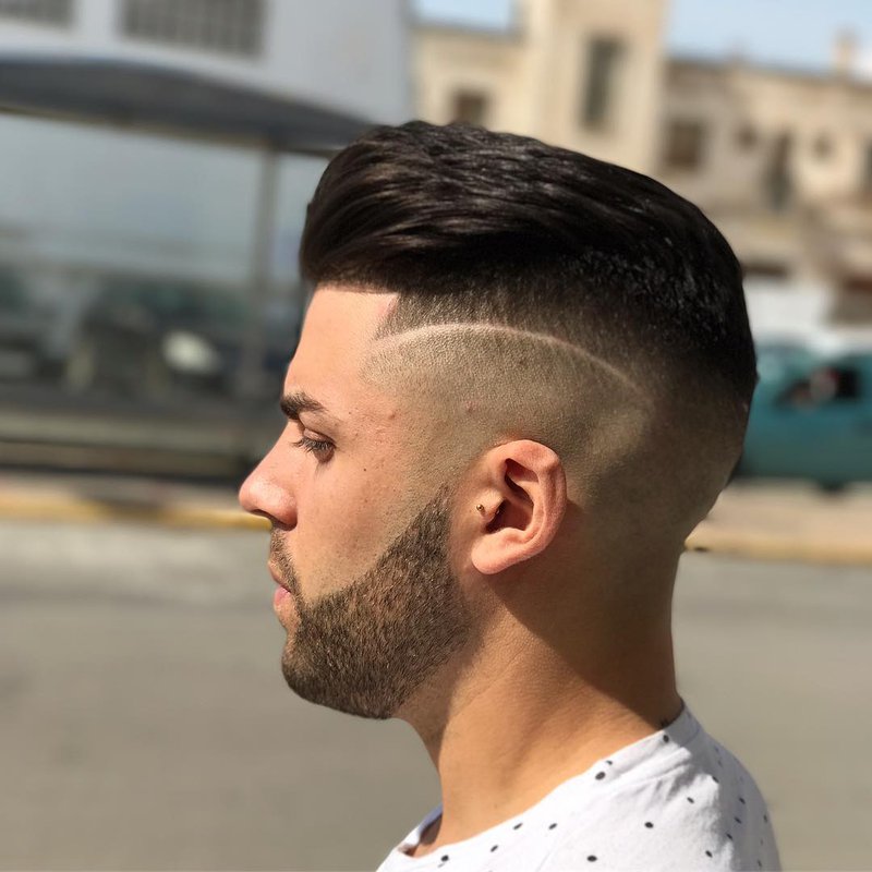 haircut designs lines on side