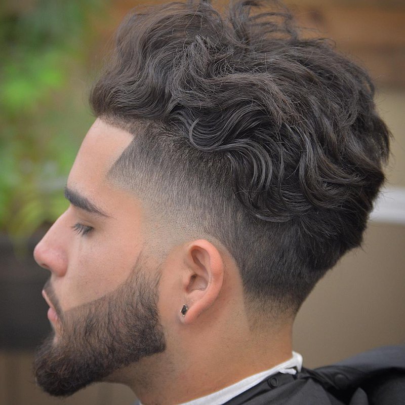 Curly Hairstyles With Side Fade For Men - Mens Hairstyle 2020