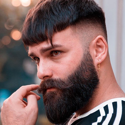 8 - Haircut fade with beard