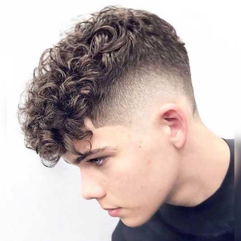 Stylish Modern Retro Haircut Side Part with Mid Fade with Parting of a  School Boy Guy in a Barbershop on a Brown Background Stock Photo - Image of  hair, european: 161348390