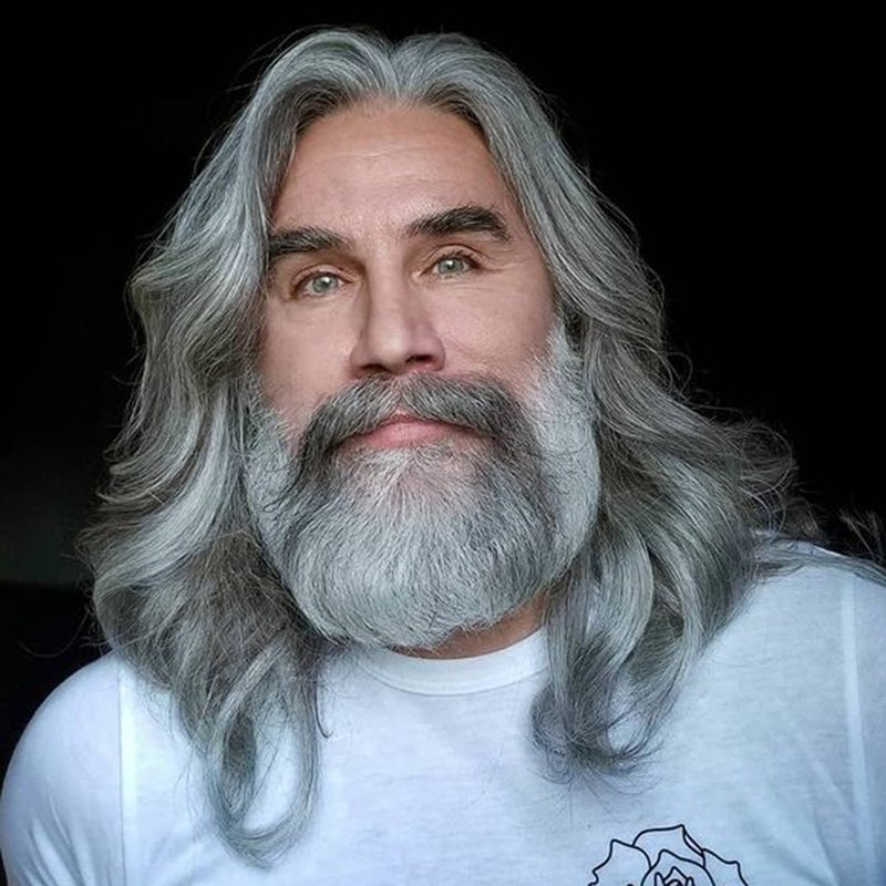 Old Man with Long Beard and Hair