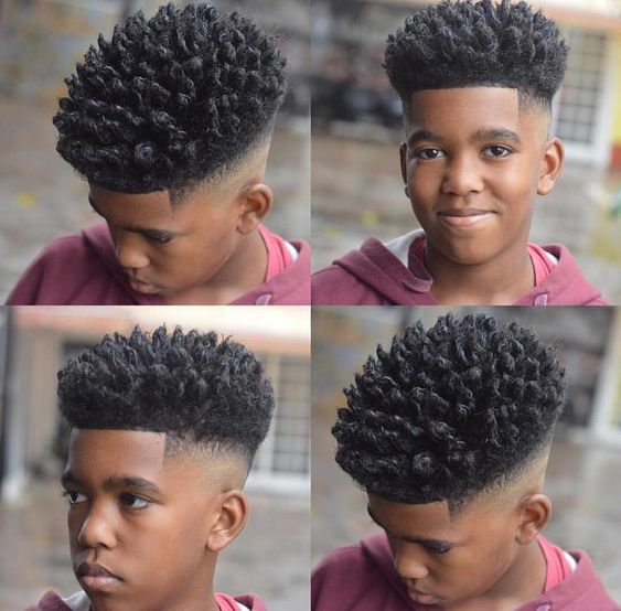 Temple Fade Afro for Kids