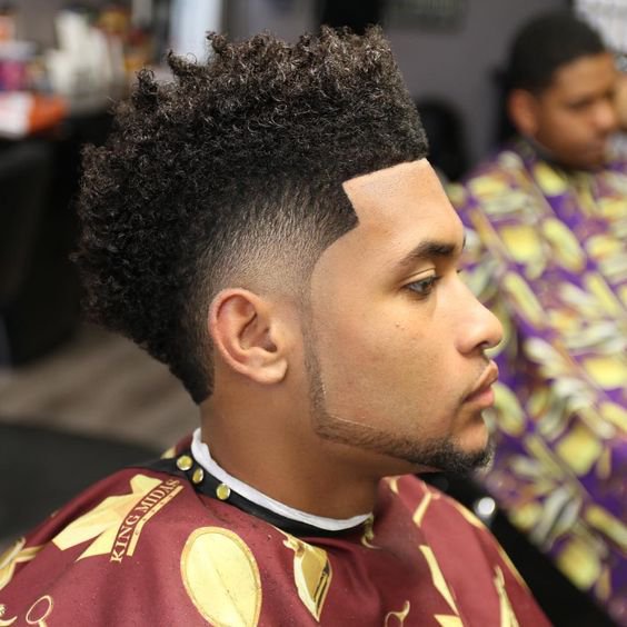 Temple Fade Haircut Afro Style