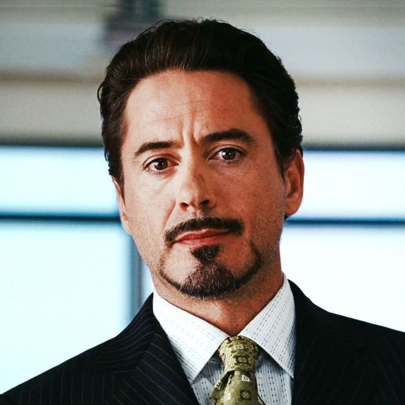 Tony Stark Beard with Slicked Back Hair