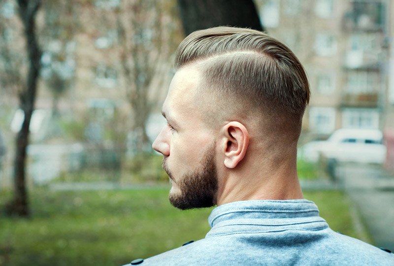 Straight line haircut clearance men