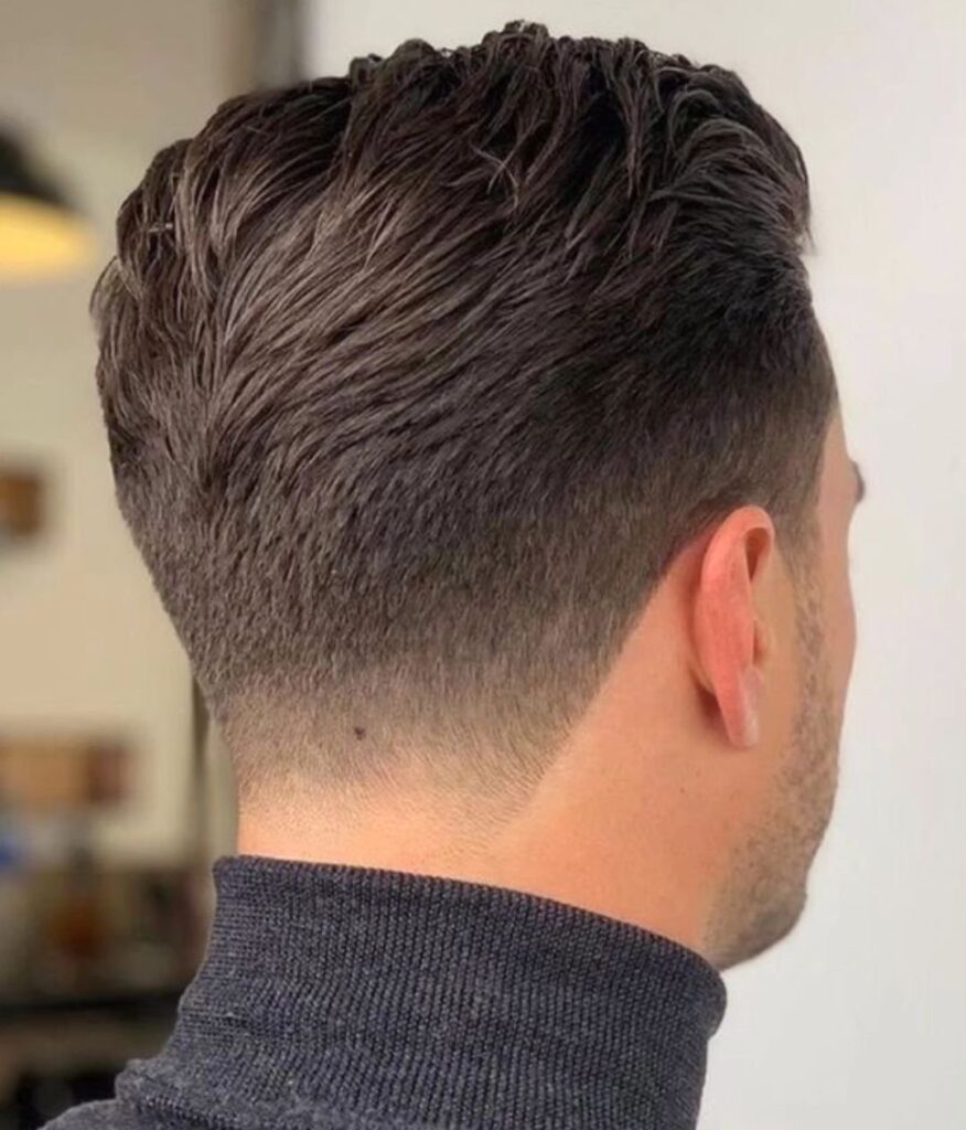 Bold Contrast Slick Back with Disconnected Undercut