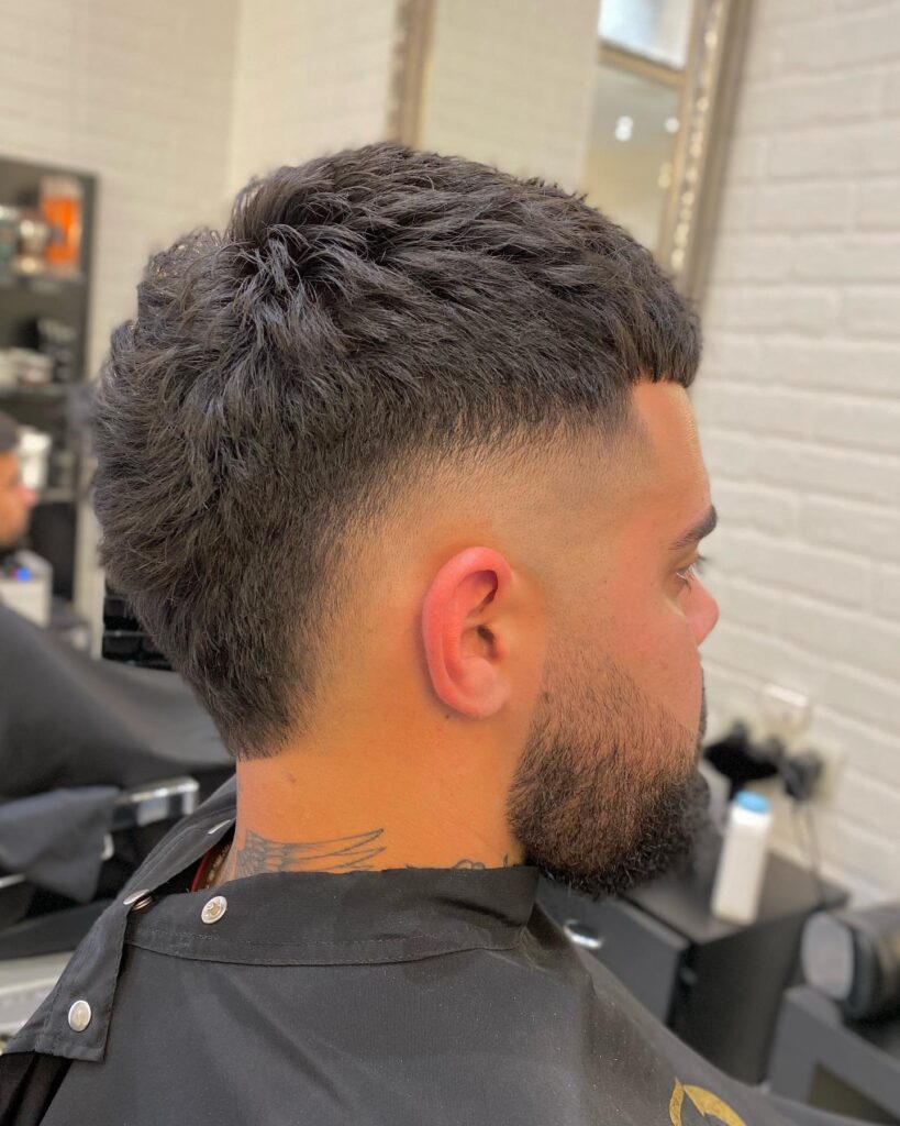 Curly Contours The Burst Fade Haircut