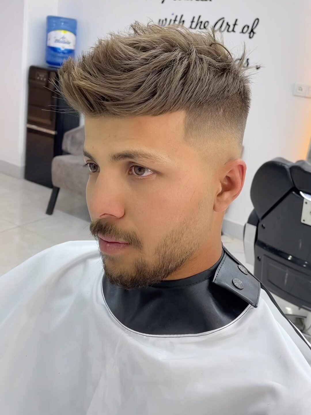 Parted Perfection Defined Line Taper Fade Haircut