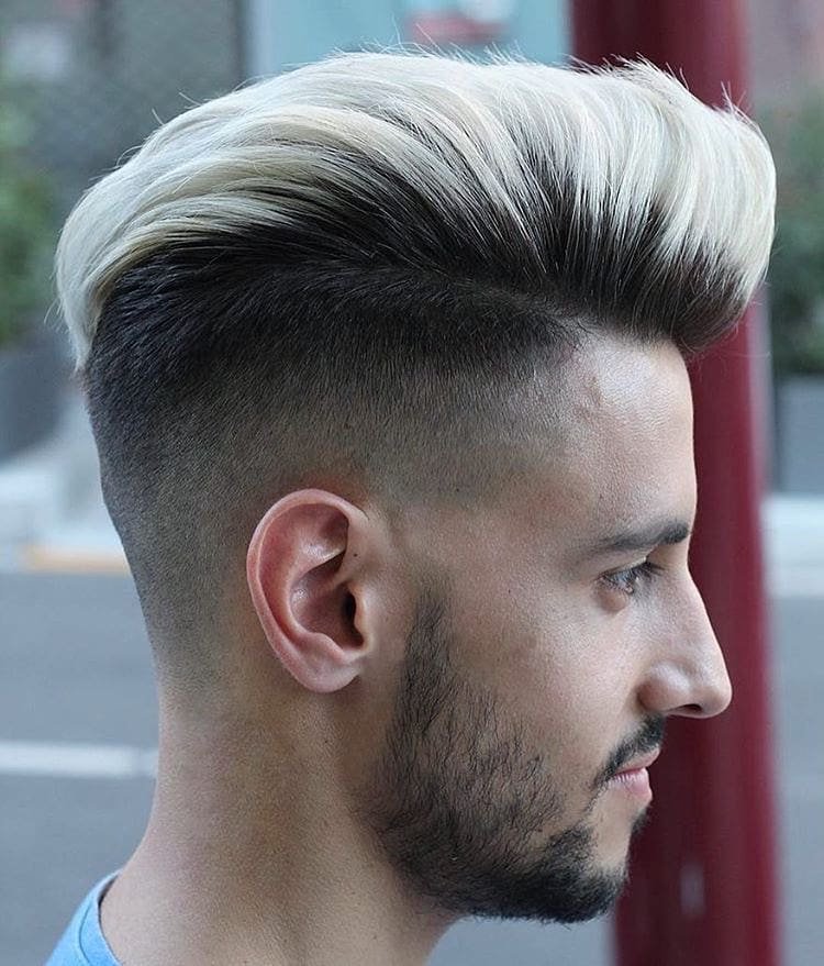 Sharp Silhouette Men Slick Back Hairstyle with Clean Lines