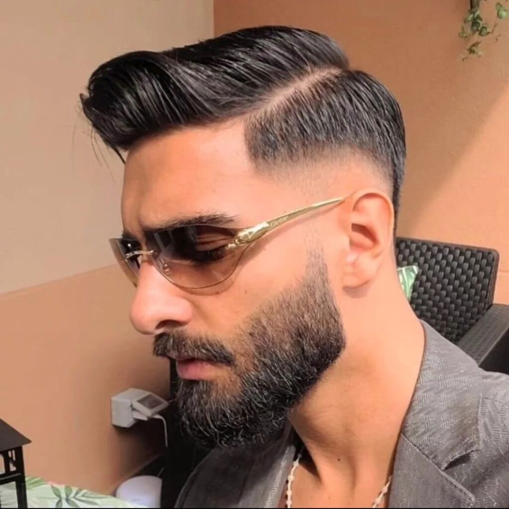 Sleek and Strong Defined Slick Back Hairstyle for Men